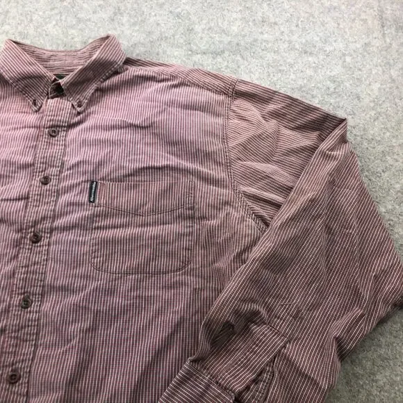 Vintage Abercrombie Fitch Shirt Men XL Red Check Long Sleeve Button Up - Picture 5 of 11